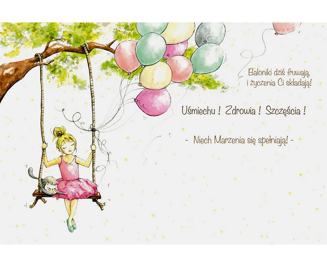 Greeting card B6 BALLERINA, 1 pc.